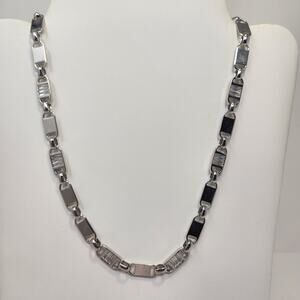 Kendra Scott Jessie Silver Tone Chain Link Necklace White Crystal Adjustable